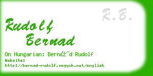 rudolf bernad business card